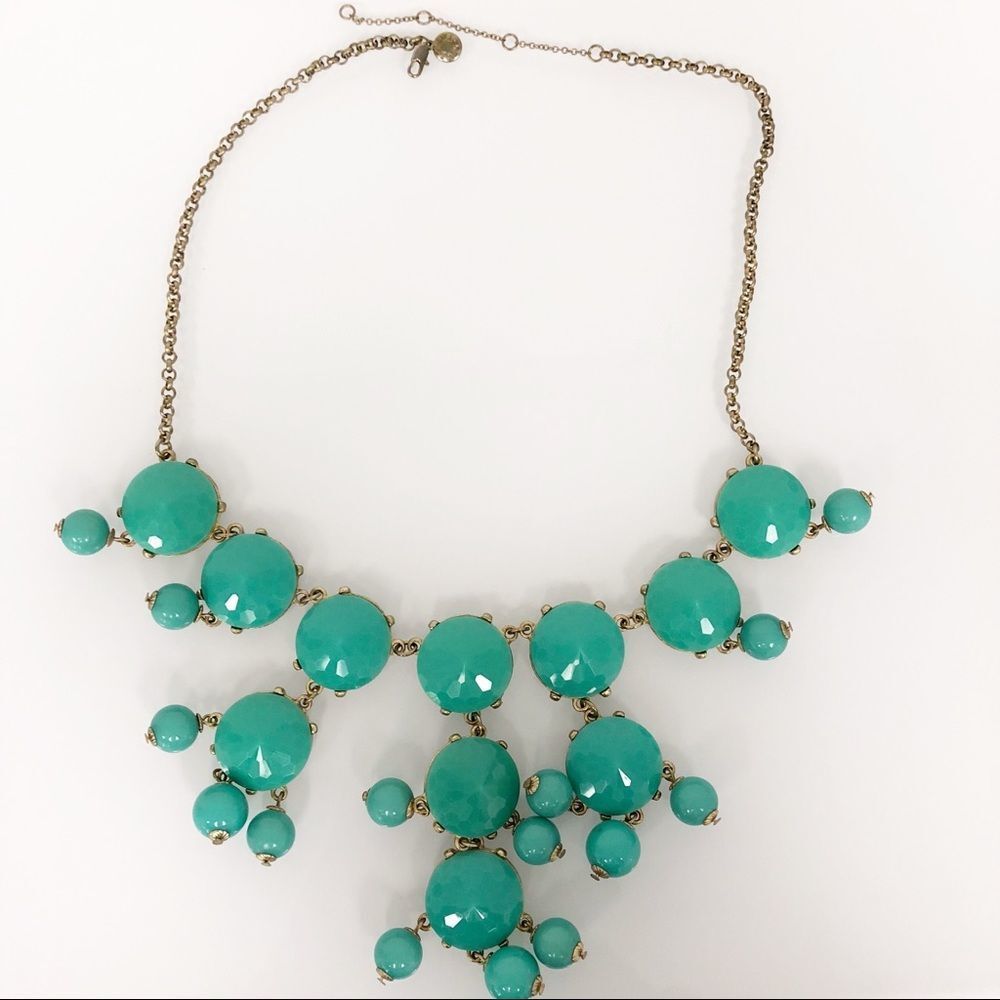 Turquoise colored bauble necklace